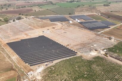 Solar plant aerial view by Kamaxi Electricals