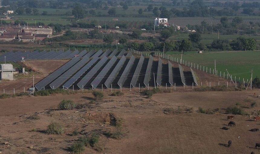 Solar power plant aerial by Kamaxi Electricals